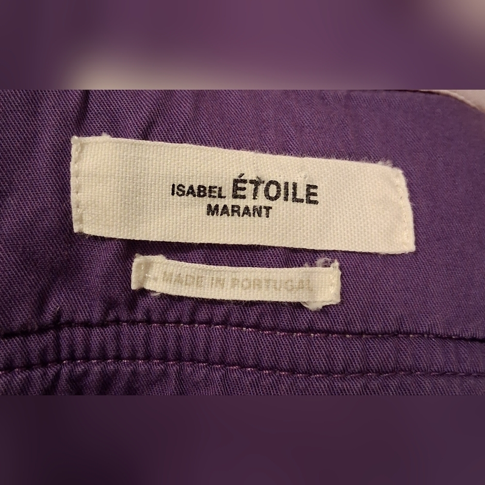 EUC Isabel Marant Nansel Pink & Purple Cotton Casual Winter Hoodie Sweater SZ S - Picture 5 of 6